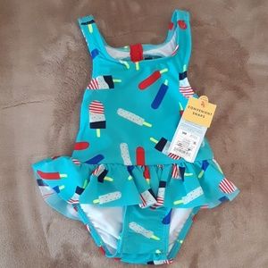 Cat & Jack baby girl Popsilce one piece swimsuit
